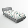 thumbnail image 2 of Ambesonne Tribal Vibes Fitted Sheet, Western Tent Print, Twin XL Size, Teal White Multicolor, 2 of 5