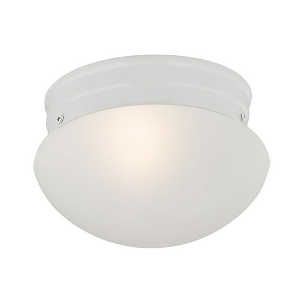 Jasmine Grange One Light Flush Mount White Finish With White Glass Bailey Street Walmart Com Walmart Com