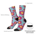 thumbnail image 4 of KLL Daisies Flowers Print Cool Socks Men's Women's Crew Socks Funny Crazy Novelty Stockings, 4 of 6
