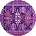 thumbnail image 1 of Ahgly Company Indoor Round Persian Purple Traditional Area Rugs, 6' Round, 1 of 4