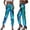 Blue, variant on Women's Metallic Shinny Pants, Fashion High Waist Tapered Jogger Punk Hip Hop Holographic Trousers Streetwear Dance Pants