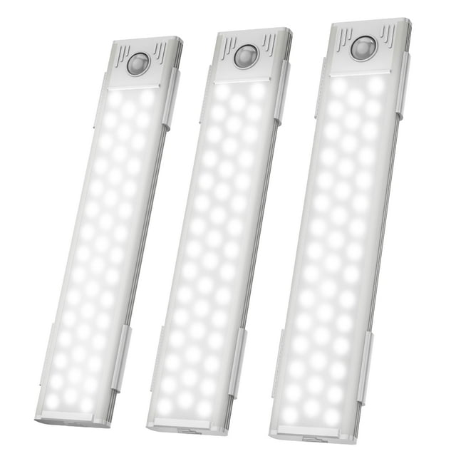 Tzumi Barra de Luz LED Regulable para Debajo Del Gabinete con Soporte Magnético, Paquete de 3, Recargable por USB