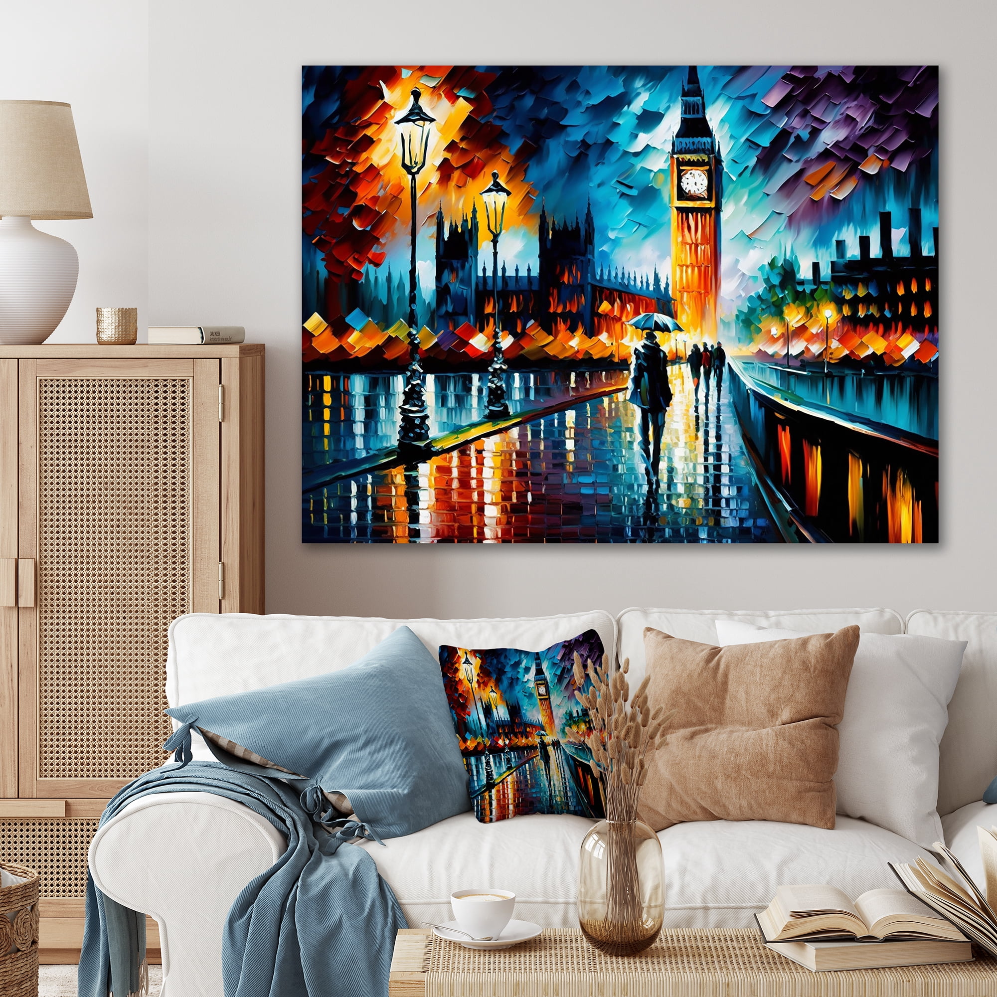Designart Colorful City In London II Canvas Wall Art