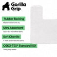 thumbnail image 3 of GORILLA GRIP Bathroom Rug and Toilet Base Floor Rugs Set, Quick Dry Plush Chenille, 30x20 Carpet, White, 3 of 10