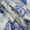 thumbnail image 4 of TWOPAGES 26"x84" Polyester Linen Curtain Pinch Pleat Light Filtering Floral Print Drape for Bedroom, 1 Panel, Fruit, 4 of 6