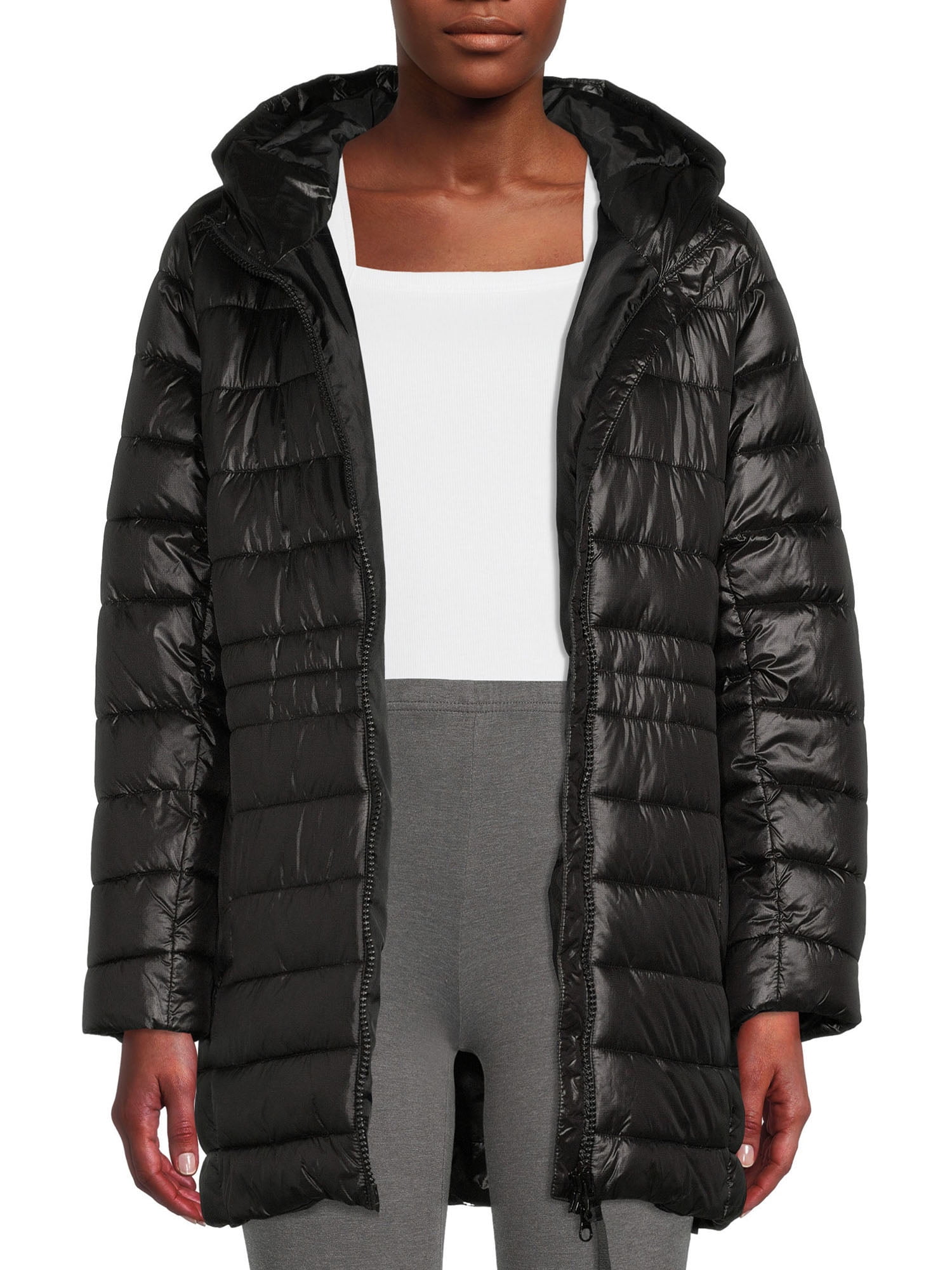 Swiss Tech Women's and Women’s Plus Packable Mid Length Puffer Jacket
