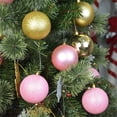 thumbnail image 4 of Jeco 50 Piece Shatterproof Plastic Christmas Ornament Set in Pink and Gold, 4 of 5
