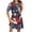 #4_Multicolor, variant on Save On Womens Usa Flag Star Printed Dress Summer Ladies Scooped Neck Short Sleeve Sun-Dress Elastic High Waist Sundress Independence Day Patriotic Shirt Baggy Boho Beach Mid-Dress