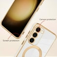 thumbnail image 2 of for Samsung Galaxy S23 5G Case [Support Magsafe] Magnetic Plating Luxury Elegant Case Camera Protector Soft Shockproof Protective Corner Back Cover Galaxy S23 Case for Women -White, 2 of 6