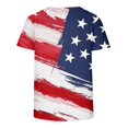 thumbnail image 4 of Fiudx Ofertas Relámpago Blusa de Manga Corta con Estampado de Día Independiente para Mujer, Blusa con Cuello Redondo, 4 of 5