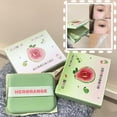 thumbnail image 2 of Small Fresh Face Oil Absorbing Paper Oil Absorbing Facial Paper With Puff Mirror Box W4j2, 2 of 8