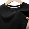 thumbnail image 4 of HOOMEUMY Mens Crew Neck Breathable Shirts Basic Shirt Lightweight Solid Color Relaxed Short Sleeve Soft Casual Blouses (Black,XXL), 4 of 9