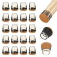 thumbnail image 1 of Uxcell 32-Pack Chair Leg Floor Protectors, 0.59-0.7 Inch Silicone Cups Round Felt Furniture Pads Chair Leg Covers Socks [Transparent Black], 1 of 2