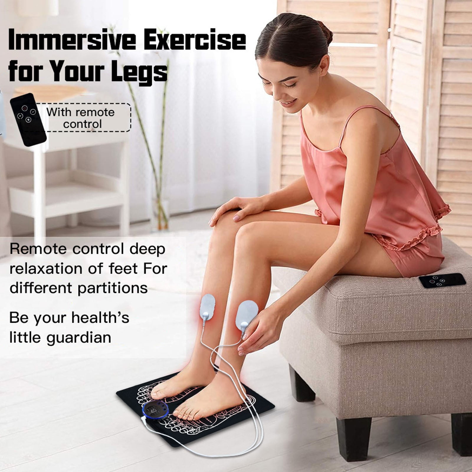 ZMKIAG Portable Foot Massager for Neuropathy Relief - Muscle Stimulator Machine for Soothing Comfort, Circulation and Revitalization for Tired Feet and Ankles