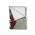 thumbnail image 2 of Modern Soft Flannel Fleece Blanket, Hipster Tiger in Sportswear Taking a Walk Adaptation to Urban City Theme, Cozy Plush for Indoor and Outdoor Use, 50" x 70", Ruby Sage Green Black, by Ambesonne, 2 of 6