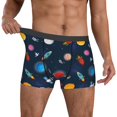 thumbnail image 2 of Salouo Space Cartoon Print Men's Boxer Briefs,Breathable Underwear Elastic Waistband Briefs for Men -X-Large, 2 of 8