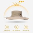thumbnail image 4 of Sombrero de Vaquero Impermeable de ala Ancha para Hombres, Sombrero Boonie Transpirable, protección UV, para Acampar, Gris, 4 of 4