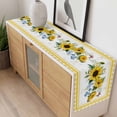 thumbnail image 4 of Sunflower Table Runner - 36 Inch Long, Kitchen Dining Table Runner Dresser Scarves, Yellow Flowers Yellow Plaid Farmhouse Farmhouse Decor for Coffee Tables Wedding Party Banquet, 4 of 8