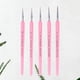 thumbnail image 4 of 5 pinceles con punta de pelo de lobo, pinceles profesionales para detalles finos, pintura y dibujo (rosa), 4 of 7