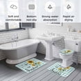 thumbnail image 6 of Sunflower Flower Bathroom Rugs Set You Are My Sunshine Bee Spring Plant Green Plaid Non Slip Absorbent Soft Bath Mats 3 Piece Set with Bathroom Rug, U-Shaped Floor Mat, Toilet Seat Cover Large Size, 6 of 9