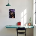 thumbnail image 2 of ZHONGYUTONG African American Canvas Wall Art Black Woman Flower Head Pictures Abstract Black Girl Painting for Living Room Decor Framed (28.00" x 42.00"), 2 of 5