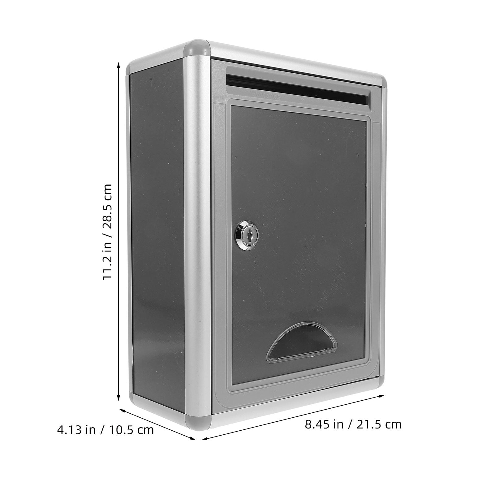 MLINS 1 Set Locking Mailbox Wall Mounted Secure Post Box With Key Lock Large Capacity Hanging Mailbox Modern Design For Office Home Outdoor Use Party