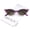 Purple Fade / Lavender, variant on - Women's Retro Rhinestone Embellished Oval Lens Cat Eye Sunglasses 51mm - 51mm