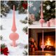 thumbnail image 1 of Calabaza de Plástico Flocada de Estrella Superior para Decoración de Copas de Árbol de Navidad, Accesorios de Artesanía Navideña de Punta Larga, 1 of 6