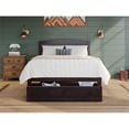 thumbnail image 4 of Warren Solid Wood Platform Bed with Foot Drawer Full in Espresso, 4 of 15