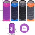 thumbnail image 2 of - Saco de Dormir 3 Estaciones (Verano, Primavera, Otoño) Clima Cálido y Frío - Ligero, Impermeable Uso en Interiores y Exteriores para Niños, Adolescentes y Adultos para Senderismo, Mochileros y CampingPurpleSingle esquí esquí Gafas de esquí, 2 of 5