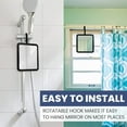 thumbnail image 4 of Square Hanging Fogless Shower Mirror, 4 of 6