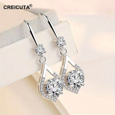 Silver-Plated Teardrop Earrings 3-Piece Set – Retro Design, Unisex Jewelry with Gift Box