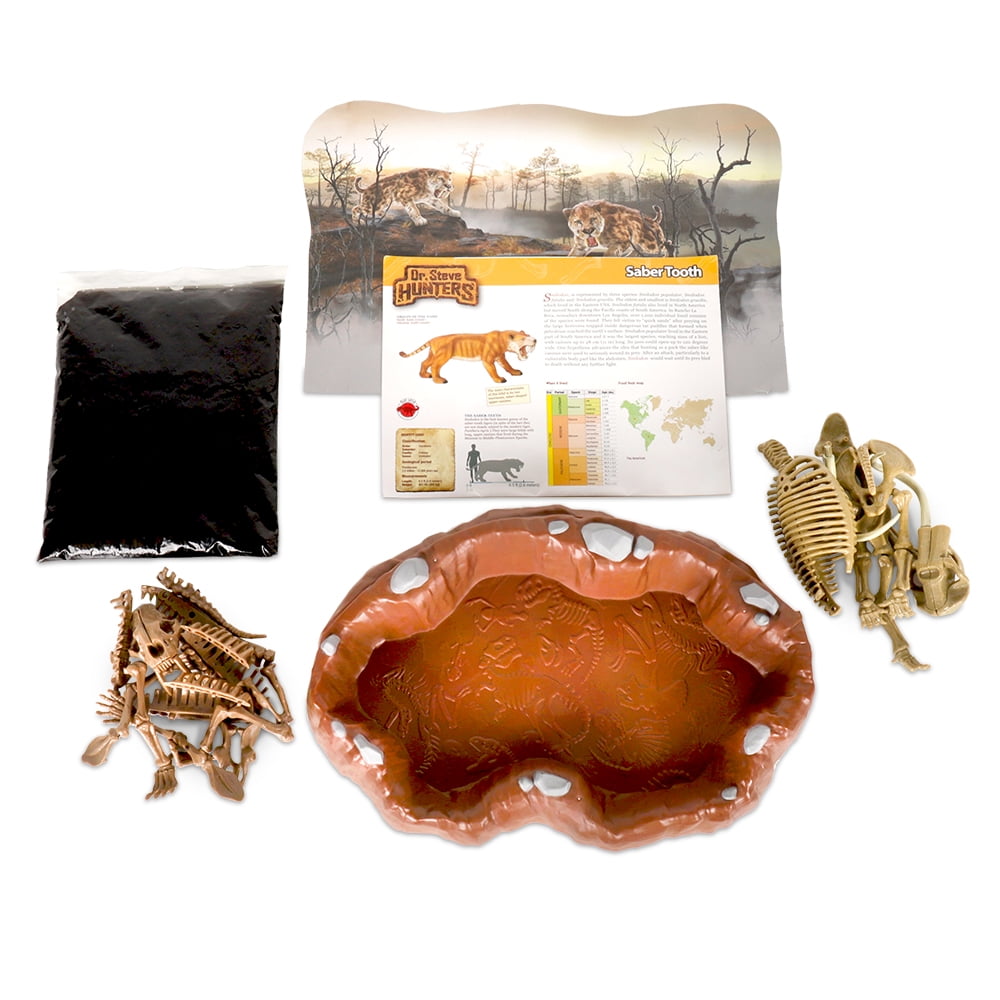 Dr. Steve Hunters Tar Pits Explorer Slime Dig Kit Saber Tooth Tiger Vs Mammoth
