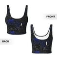 thumbnail image 5 of Haiem Physical Formulas Pattern Womens Sports Bra - U Neck Padded Low Impact Yoga Bra Workout Crop Top Gym Moisture-Wicking Workout Vest -Medium, 5 of 9