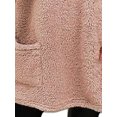 thumbnail image 4 of DYMADE Women Round Neck Pocket Casual Pullover Warm Long Sleeve T-shirt, 4 of 4