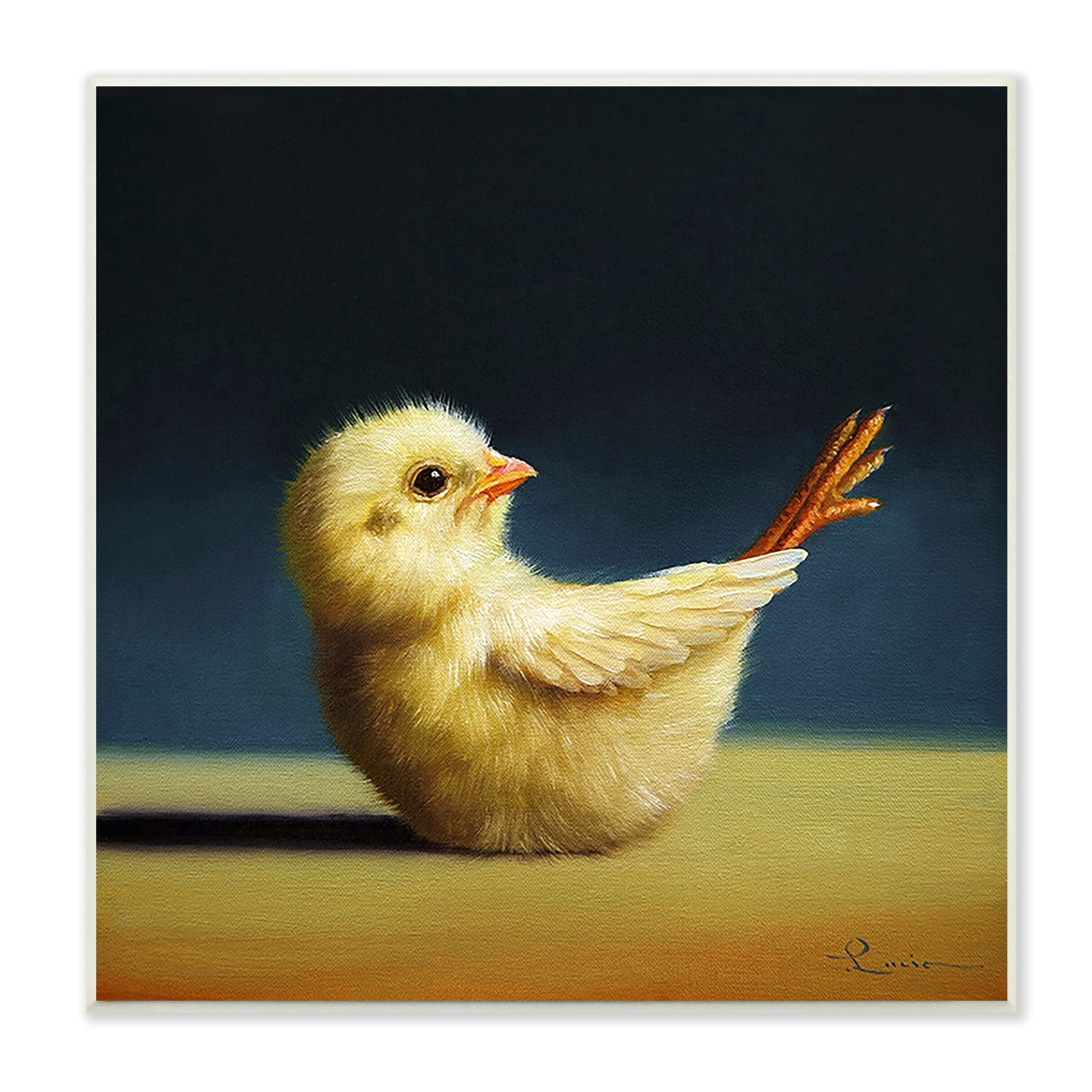 Stupell Industries Yoga Chicks Boat Pose Funny Farm Bird Painting,12 x 12,Design by Lucia Heffernan