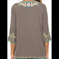 thumbnail image 4 of Blusas Mexicanas para Mujer, Camisas Bordadas, Ropa Hippie, Túnicas de Fiesta, Blusas Bohemias Campesinas de Talla Grande. Gris 4XL, 4 of 6