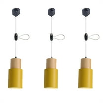 JLOWCO Adjustable H Track Pendant Lighting 3 Pack Living Room Modern Pendant Led Lighting Fixtures Ceiling Small Yellow Kitchen Pendant Lights (LED Bulb Include)