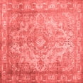 thumbnail image 1 of Ahgly Company Indoor Square Abstract Red Contemporary Area Rugs, 4' Square, 1 of 4