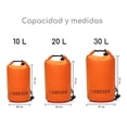 thumbnail image 2 of Bolsa Canotagio Impermeable para pesca, campismo, playa y buceo naranja 30 Lts Canotagio BOIM10-AZL, 2 of 4
