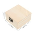 thumbnail image 2 of WHAMVOX Small Wooden Jewelry Box for DIY Painting Square Craft Box with Lid Decorative Storage Wooden Chest for Jewelry Keepsakes, 2 of 8