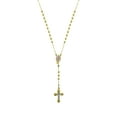 thumbnail image 3 of Brilliance Fine Jewelry 14K Gold Plated Sterling Silver Crystal And Cubic Zirconia Rosary Yellow Necklace 26", 3 of 6