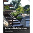 thumbnail image 2 of Handrails for Outdoor Steps, 2 Step HandRail Fit 1 to 2 Steps Outdoor Stair Railing, Metal Porch Railing, Deck Handrail, Black Wrought Iron with Installation Kit for Concrete Steps, 2 of 10