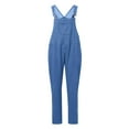 thumbnail image 4 of Women's Fashion Denim Bib Pants Sexy Long Rompers Bib Pants Jumpsuits, 4 of 6