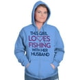 thumbnail image 5 of Wife Husband Loves Fishing Cute Girly Zip Hoodie Sweatshirt Women Brisco Brands L, 5 of 5