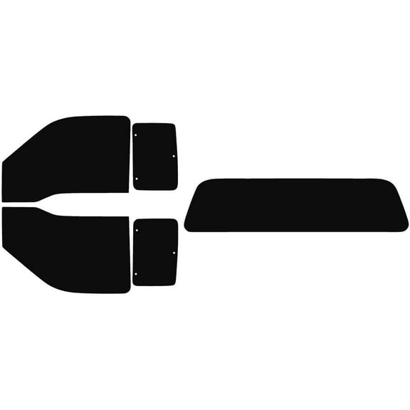 The Tint Effect Precut Window Tint Kit Compatible with Ford F-250 F-350 Super Duty SuperCab Extended Cab Truck (2008-2016)(Full: with solid rear: 5%) Automotive Film