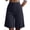 Dark Gray, variant on Wide Elastic High Waist Vertical Seam Bermuda Wide Leg Shorts for Women Solid Mid Length Office Formal Suit Shorts with Side Slip Pockets