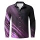 thumbnail image 4 of Blusa y camisa de manga larga con cuello vuelto para hombre, estilo casual, a la moda, con botones estampados, blusa de manga larga con cuello vuelto, camisetas de poliéster para hombre, 4 of 5