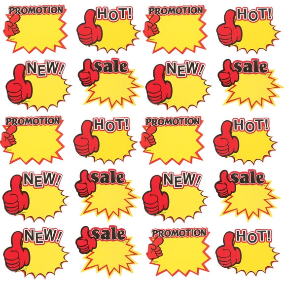 DEEPCRAFF 200 Pcs Retail Display Labels Removable Price Tag Advertising Labels 9X7X0.1CM
