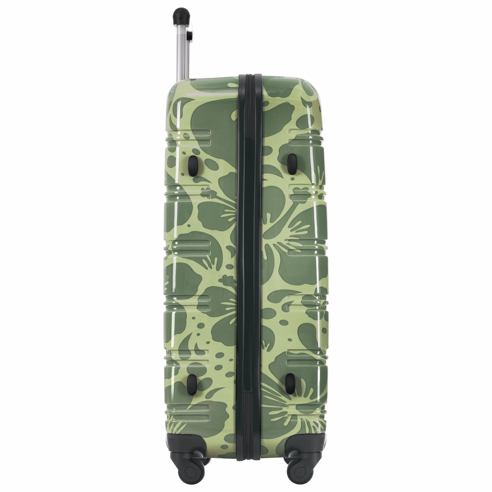 3-Piece Hardshell Luggage Set with Spinner Wheels & Combination Lock, Lightweight ABS+PC Suitcase Set 20" 24" 28" for Carry On and Checked Bags, Green